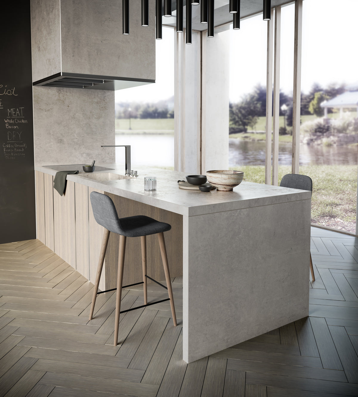 Dekton Optimma Kreta in a kitchen