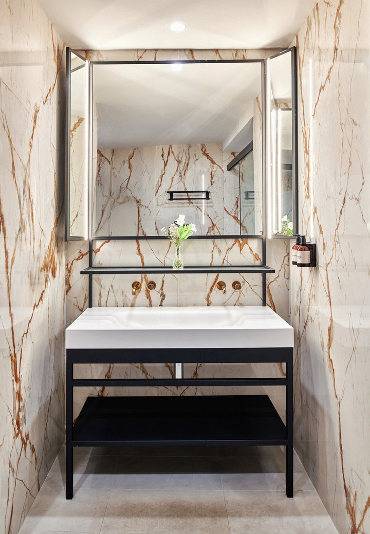 Awake Dekton 8mm in a bathroom setting