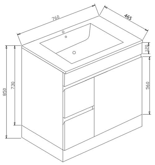 Undermount Square 460x330x195 Basin