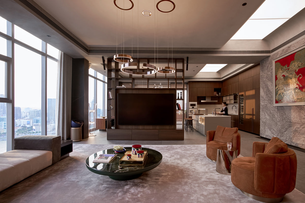 Grafite Dekton 8mm in a living area setting
