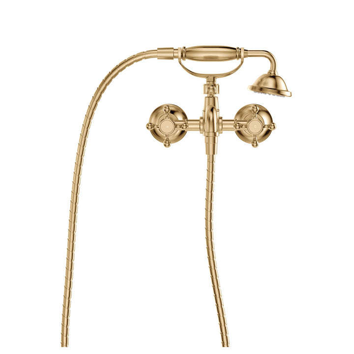 Lillian Exposed Bath Tap Set with Hand Shower - Urban Brass