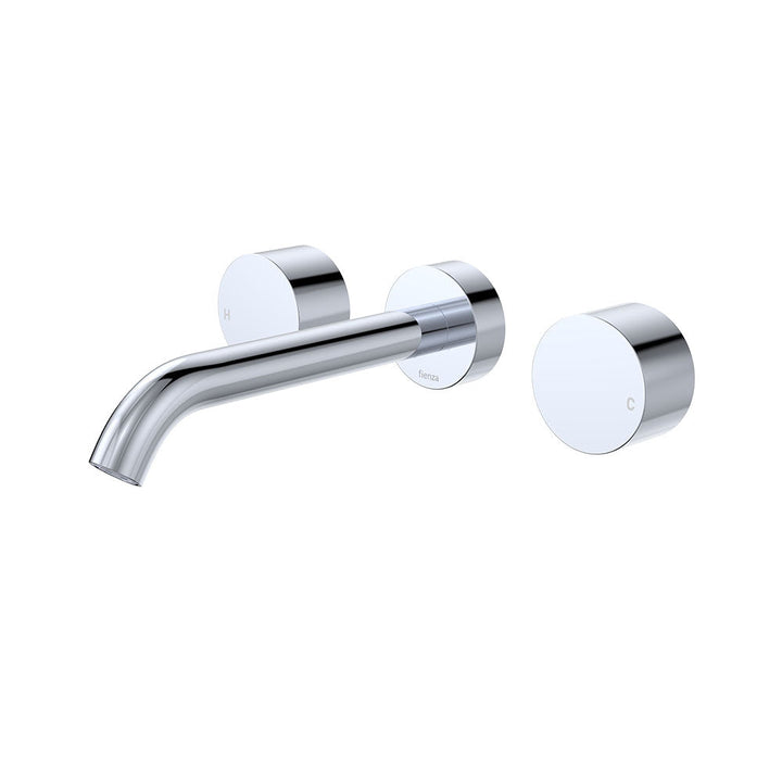Kaya Wall Set, Round Taps, 180mm Outlet - Chrome