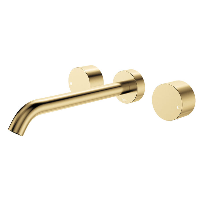 Kaya Wall Set, Round Taps, 220mm Outlet - Urban Brass