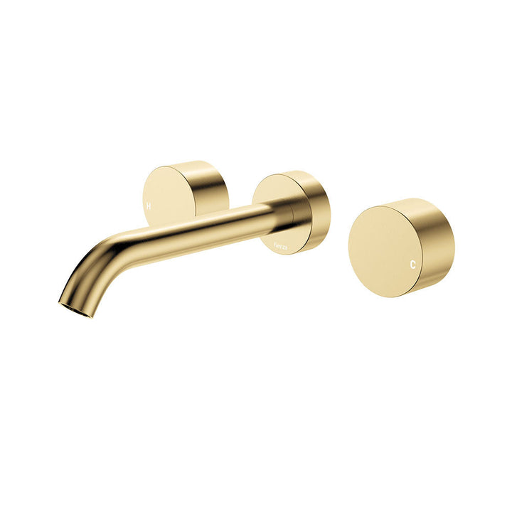 Kaya Wall Set, Round Taps, 180mm Outlet - Urban Brass
