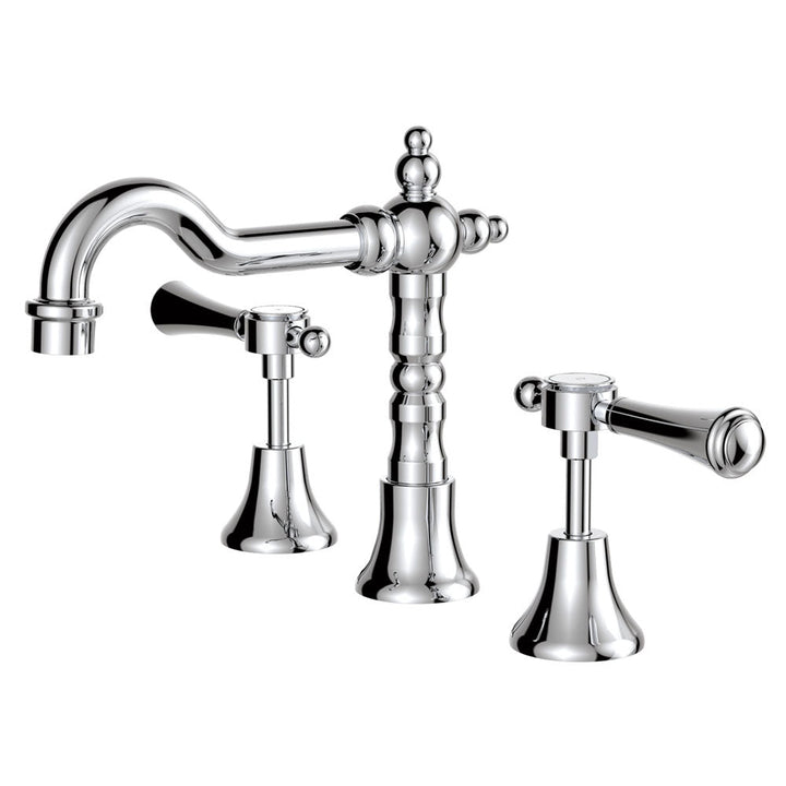 Lillian Lever Basin Set - Chrome