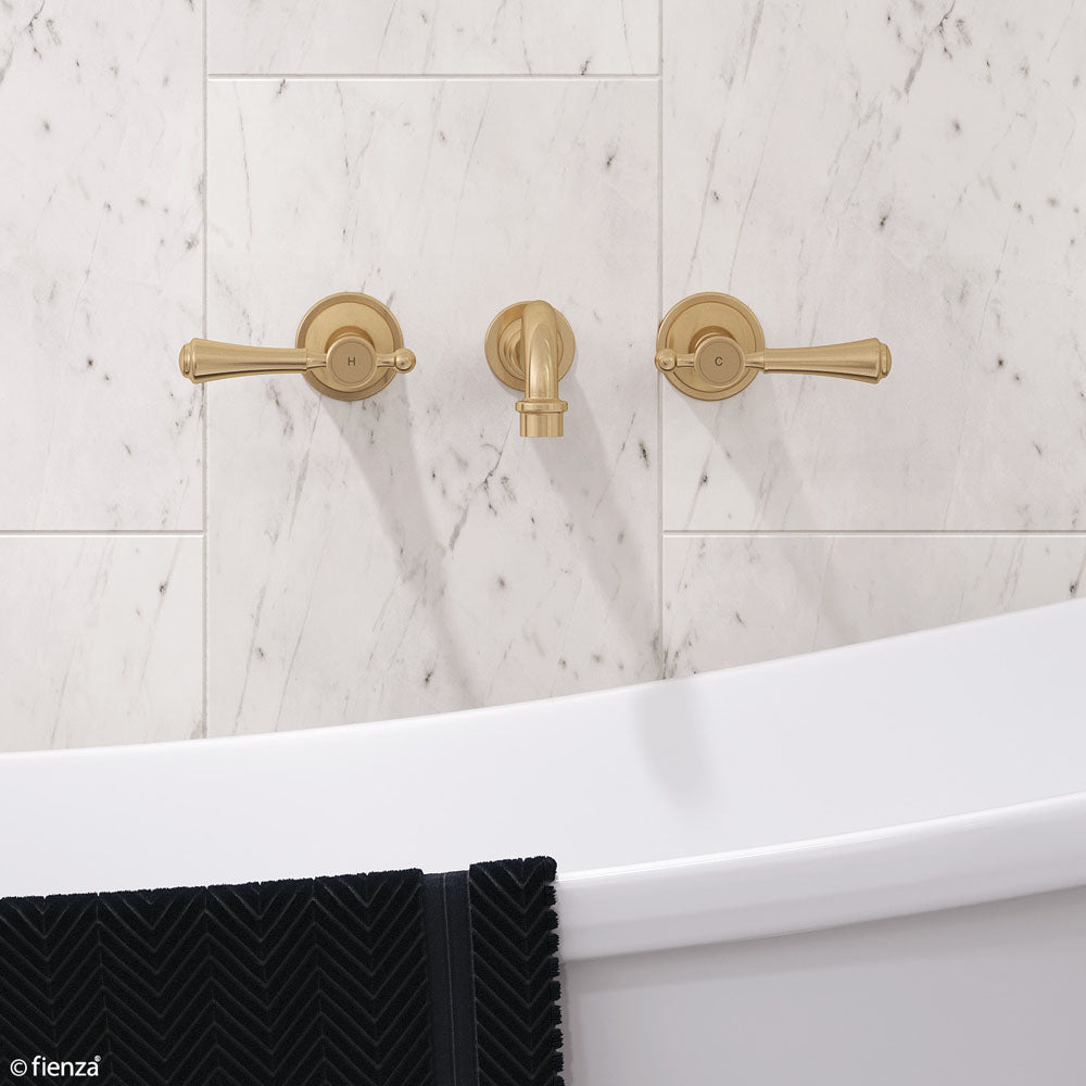 Lillian Lever Basin/Bath Wall Set - Urban Brass
