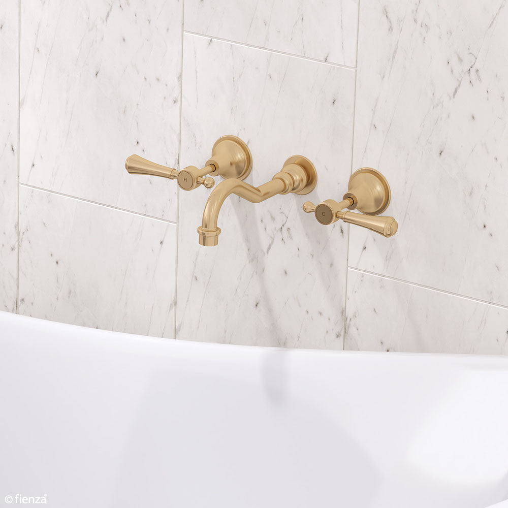 Lillian Lever Basin/Bath Wall Set - Urban Brass
