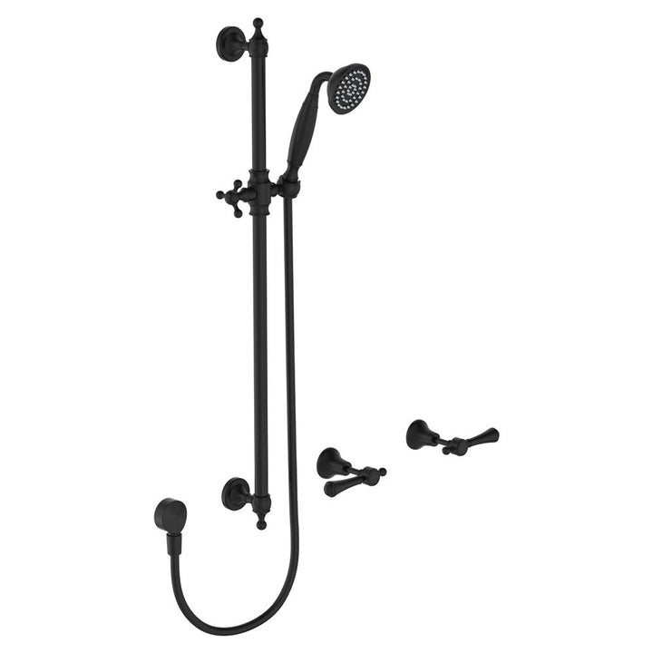 Lillian Lever Rail Shower Set - Matte Black