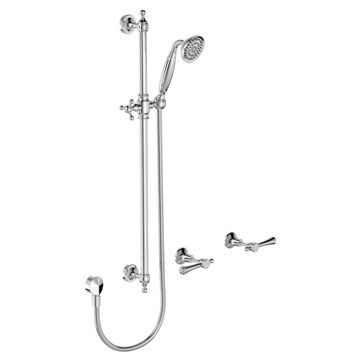 Lillian Lever Rail Shower Set - Chrome