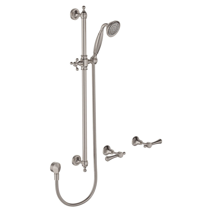 Lillian Lever Rail Shower Set - Brushed Nickel