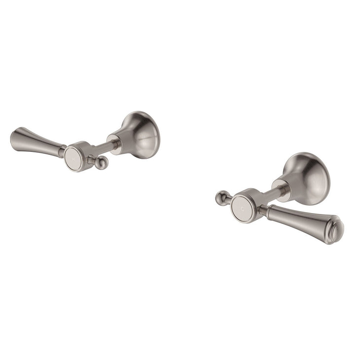 Lillian Lever Wall Top Assemblies - Brushed Nickel