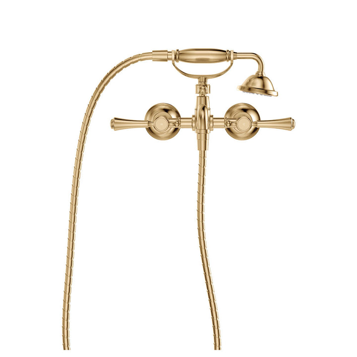 Lillian Lever Exposed Bath Tap Set with Hand Shower - Urban Brass