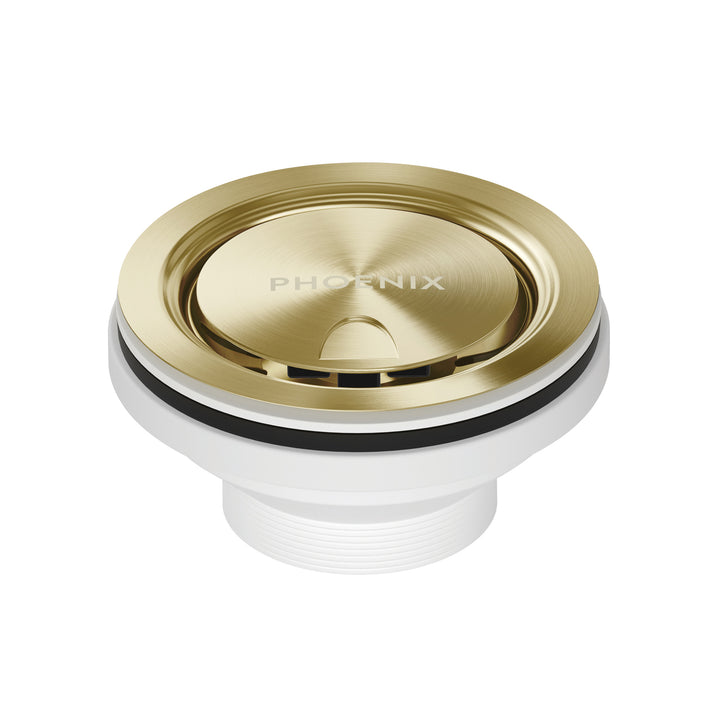 Covered Sink Basket Waste - Brushed Gold