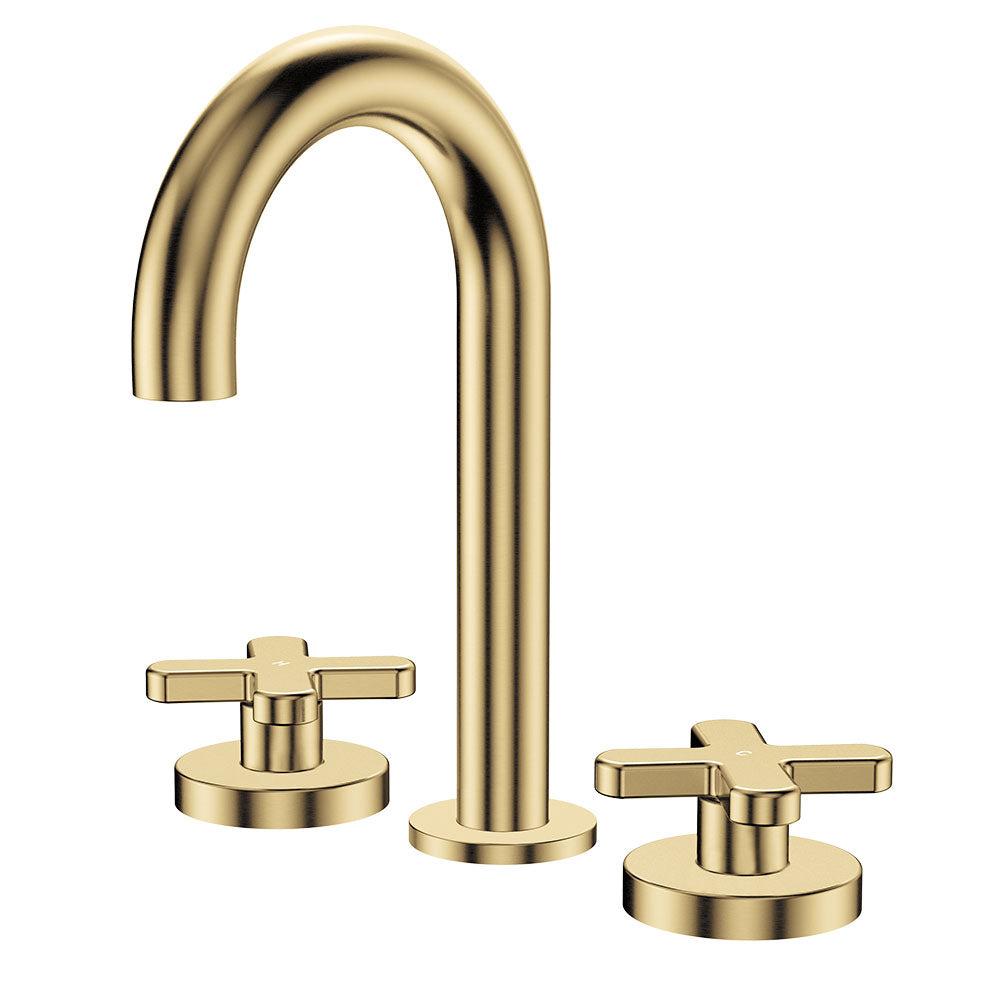 Kaya Round Hob Set, Cross Taps - Urban Brass
