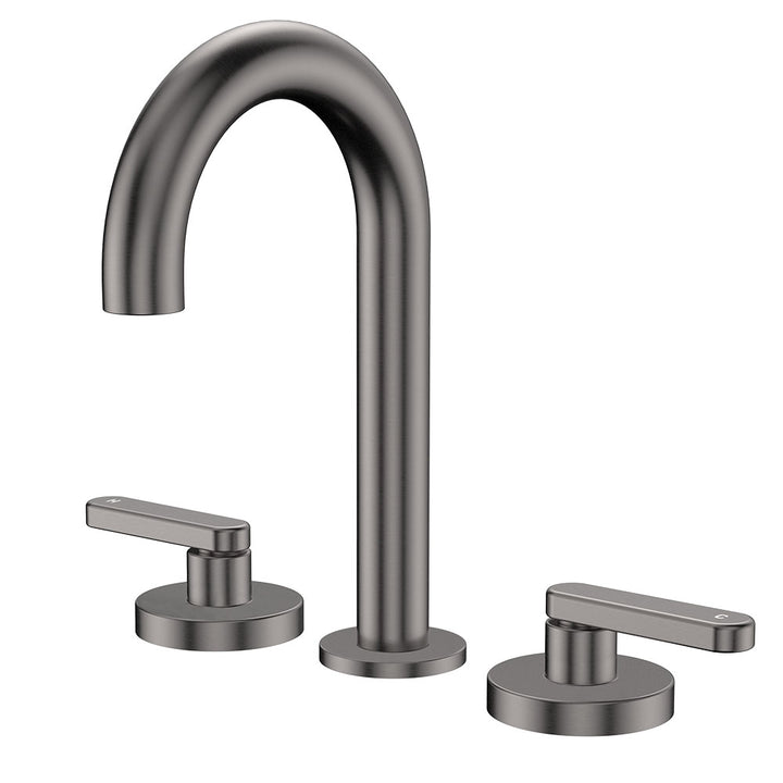 Kaya Round Hob Set, Lever Taps - Gun Metal