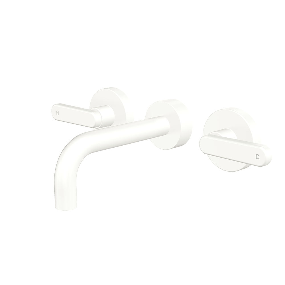 Kaya Wall Set, Lever Taps, 130mm - Matte White