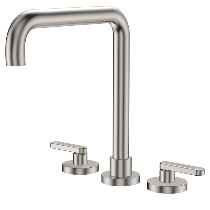 Kaya Squareline Hob Set, Lever Taps - Brushed Nickel