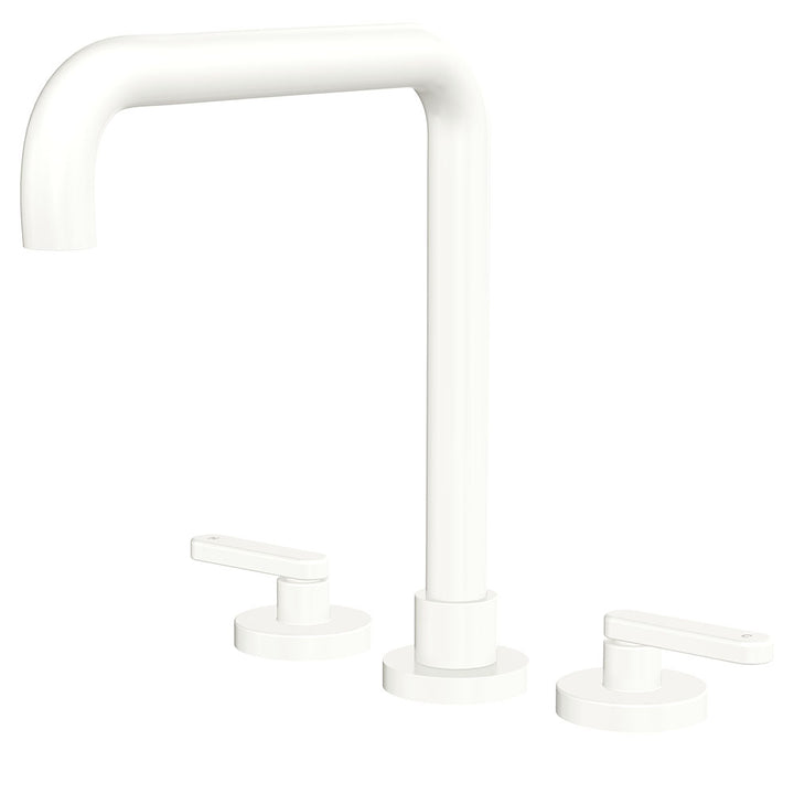 Kaya Squareline Hob Set, Lever Taps - Matte White