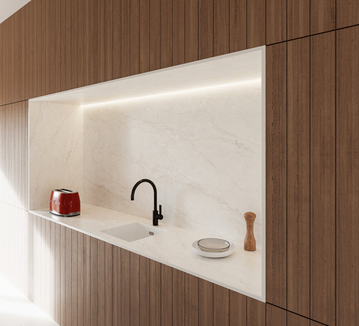 Dekton Thala in a kitchen, close-up