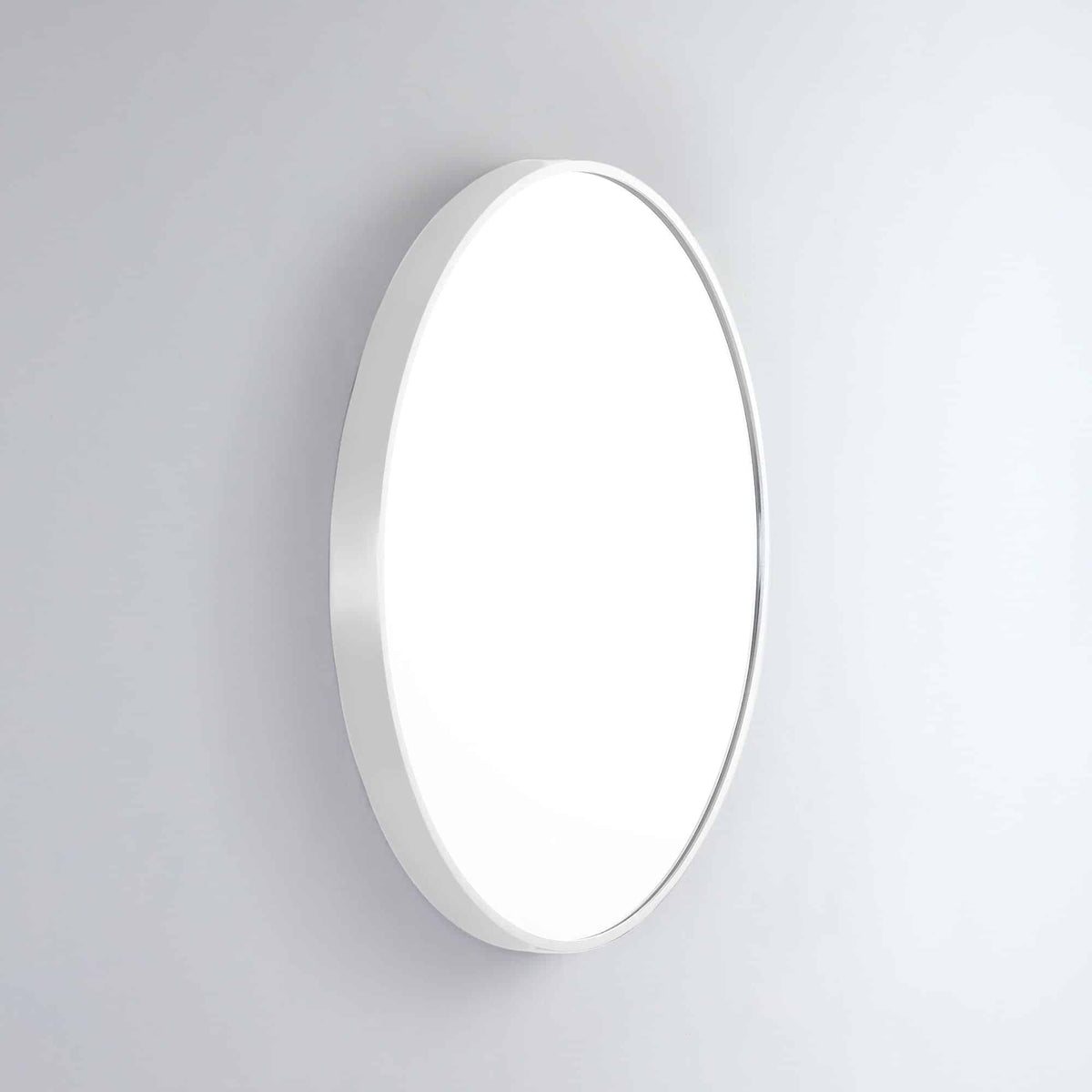 Modern Round Mirror Milano White