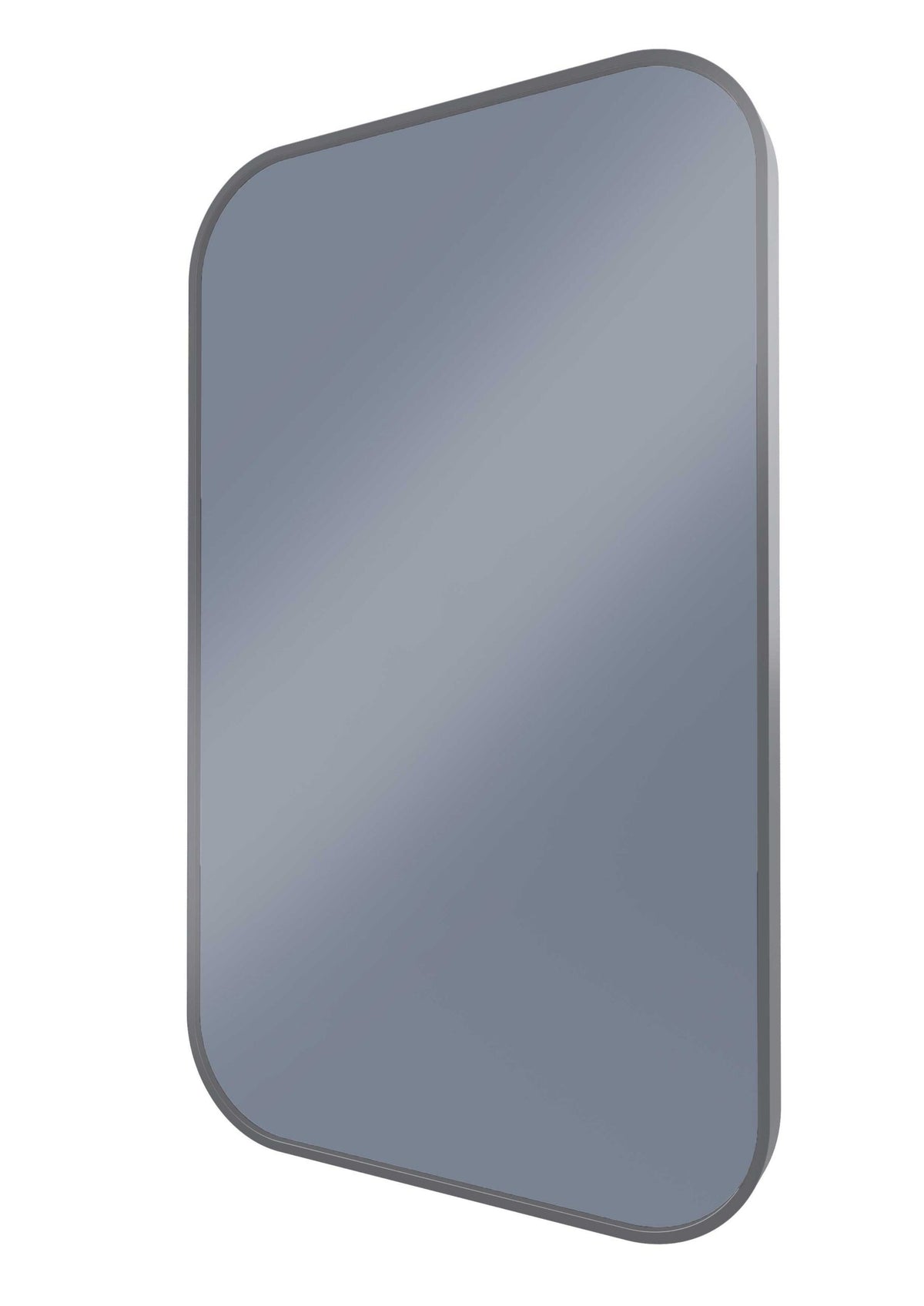 Modern Soft Rectangle Mirror with Portable Magnifier Georgian Metal product view