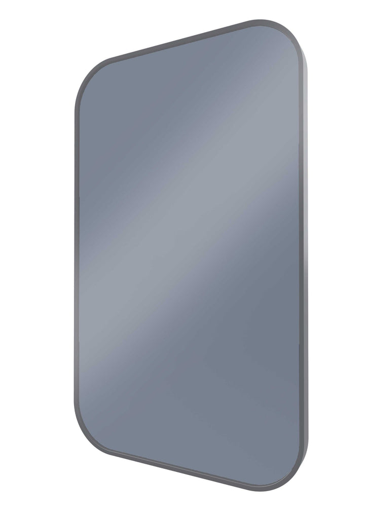 Modern Soft Rectangle Mirror with Portable Magnifier Georgian Metal product view