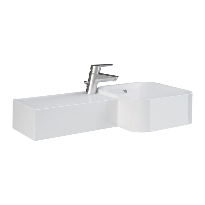 RAK Petit Square Wall Basin - Alpine White