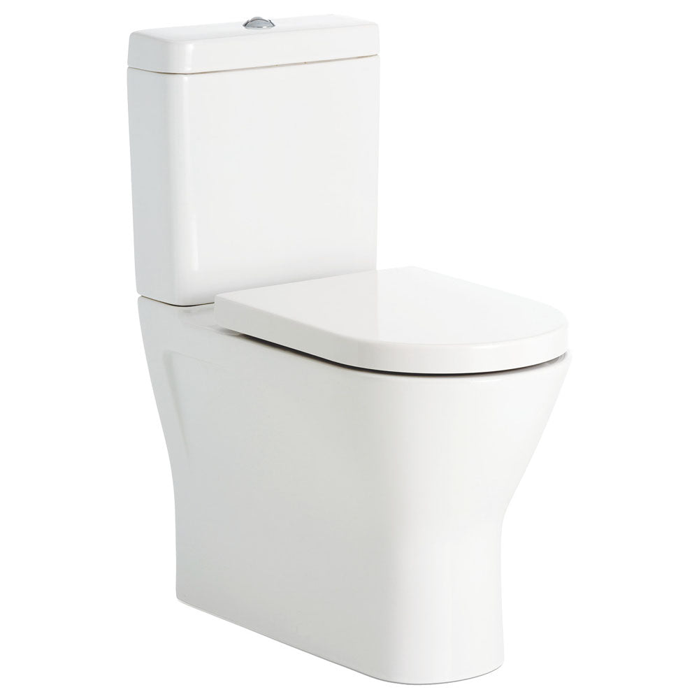 RAK Resort Back-to-Wall Toilet Suite, Gloss White with Bottom Inlet - product