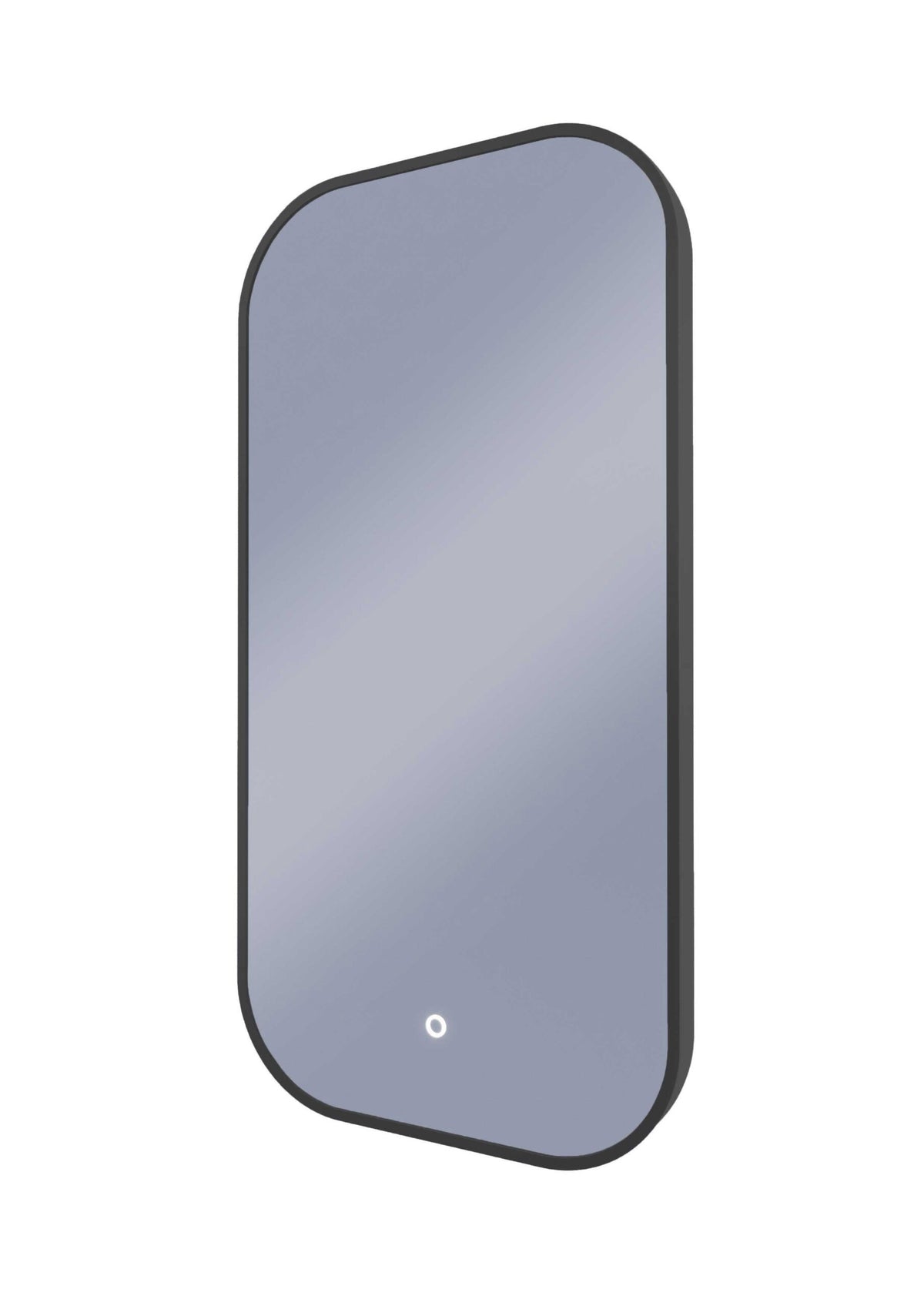 Framed I Series Soft Rectangle LED Mirror Manhattan Black product view 2