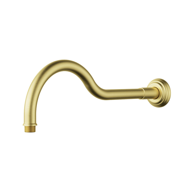 Clasico Shower Arm Horizontal 400mm - Brushed Gold