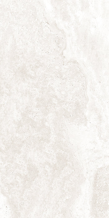 3D Crafted Travertine White Porcelain Tile tile face, 1200 x 600 mm