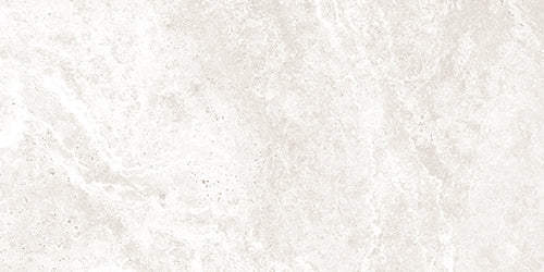 3D Crafted Travertine White Porcelain Tile tile face, 600 x 300 mm