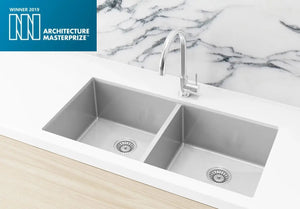 Kitchen Sink - Double Bowl 860 x 440 - PVD Brushed Nickel Meir