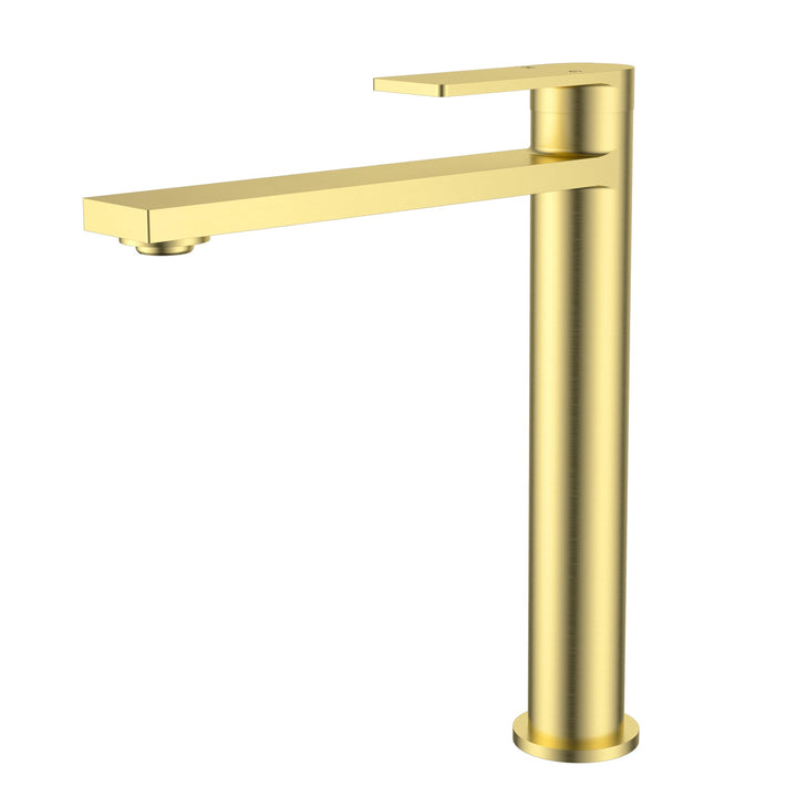 Ruki Basin Mixer High Rise - Brushed Gold