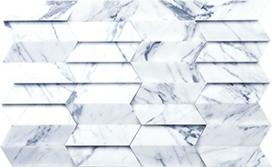 3D Carrara Venatino Marble Mosaic – 227 x 353 mm, tile face