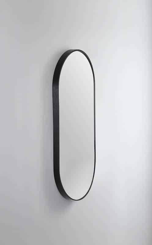 Modern Oblong Mirror Manhattan Black