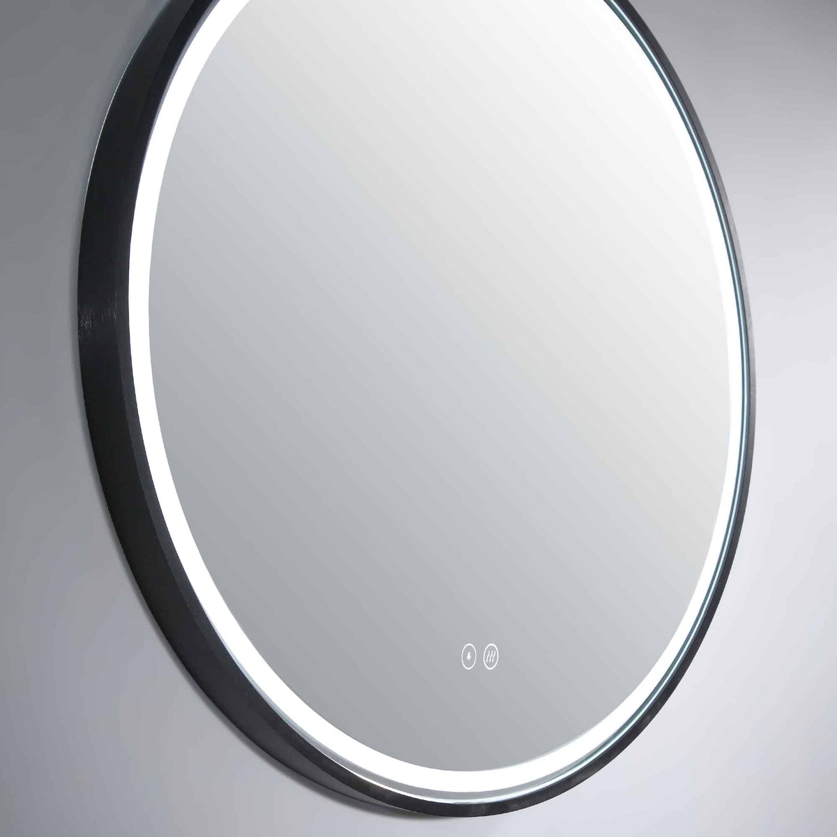 Sphere LED Mirror with Demister Manhattan Black