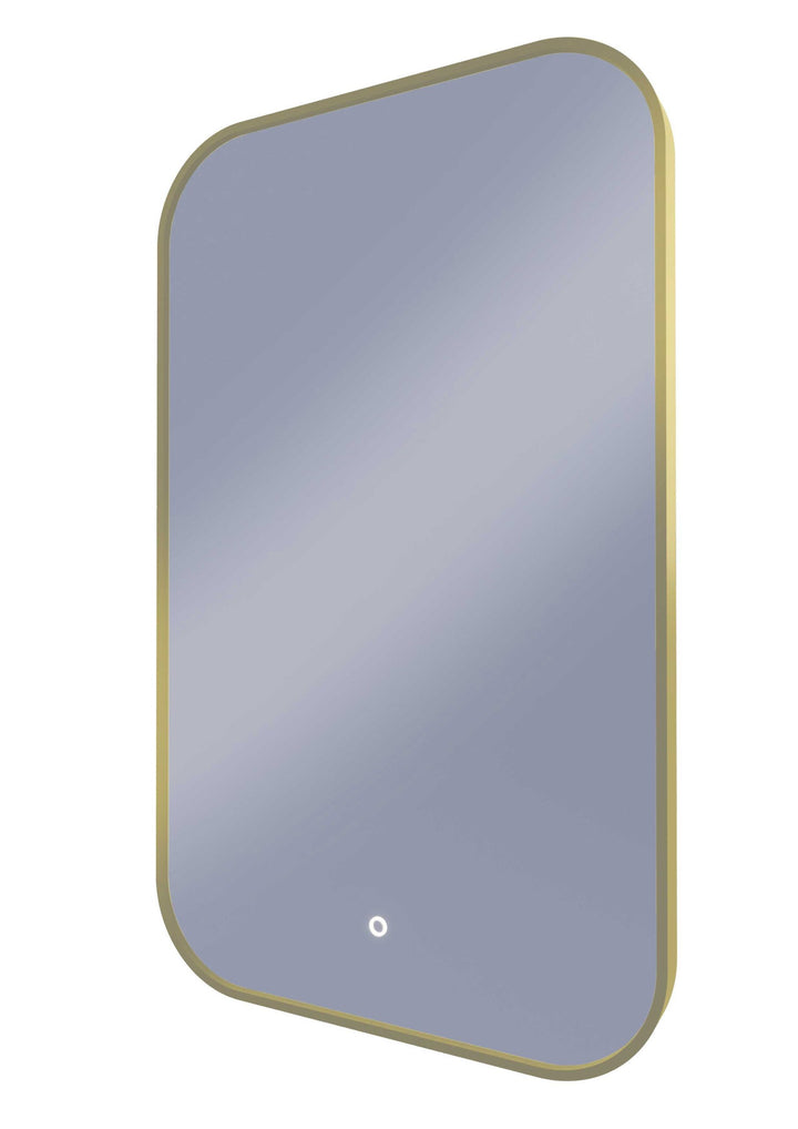 Framed I Series Soft Rectangle LED Mirror Nordic Gold product view 2