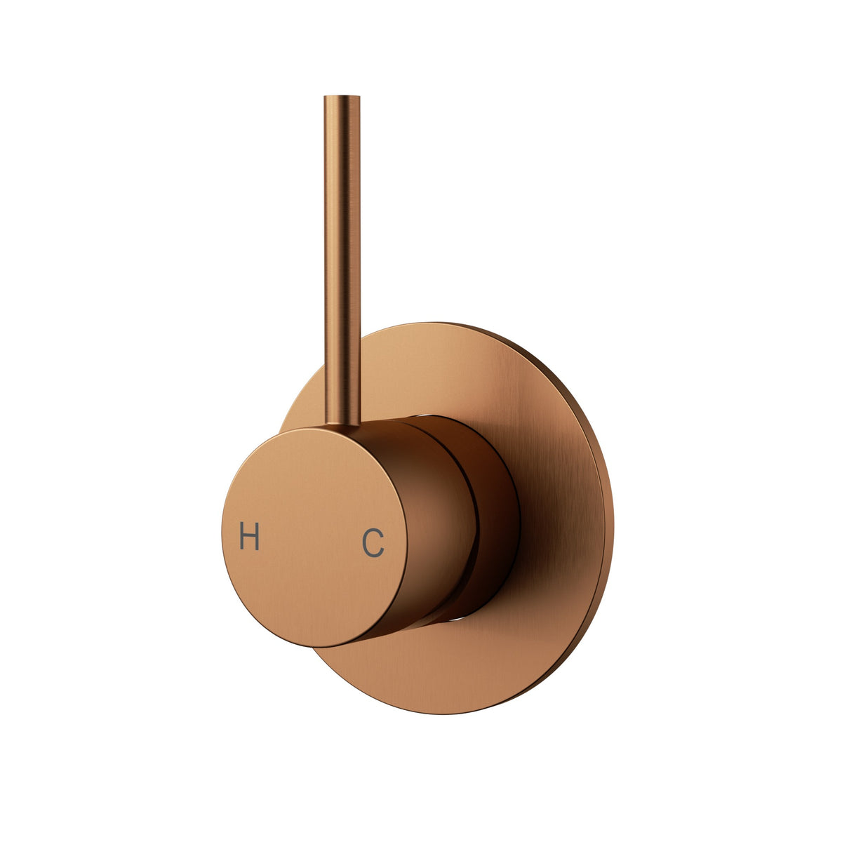 Otus Slimline Wall Mixer Trim Kit Lever Up - Brushed Copper
