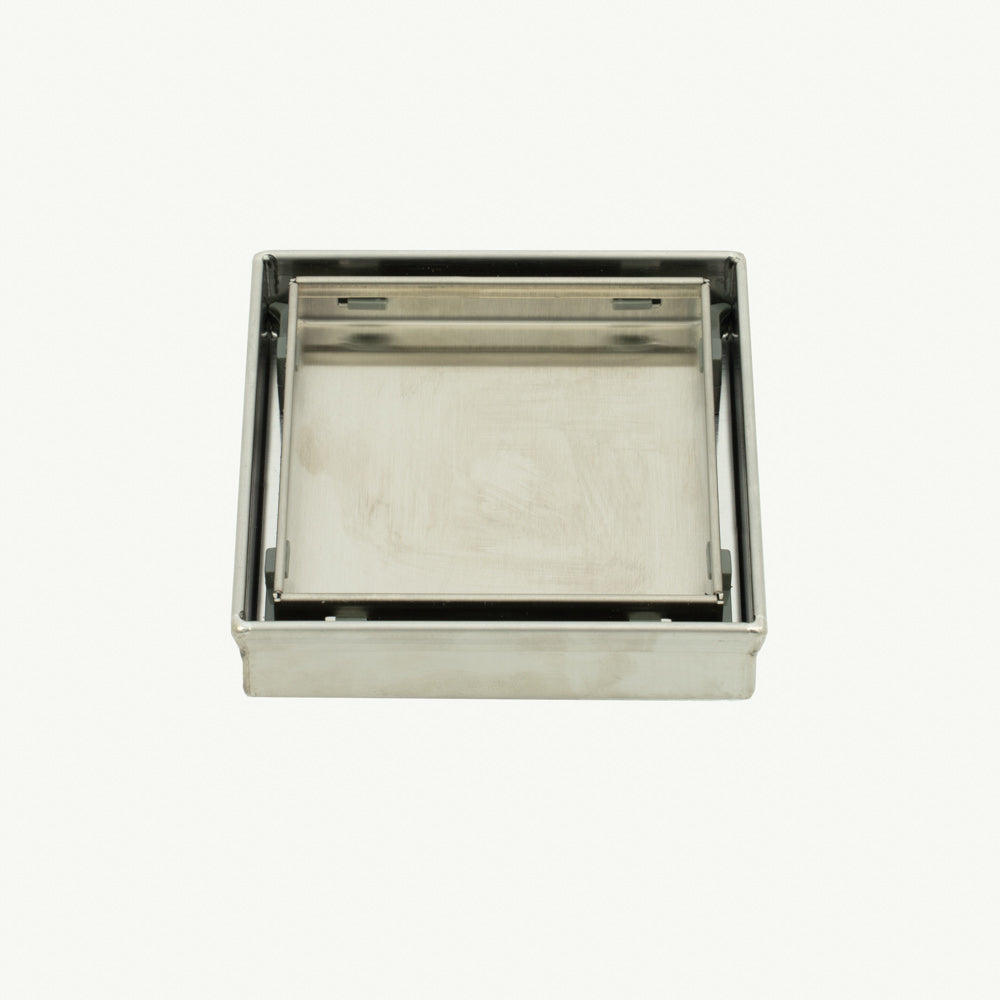 Square Tile Insert Floor Grate - Brushed Satin