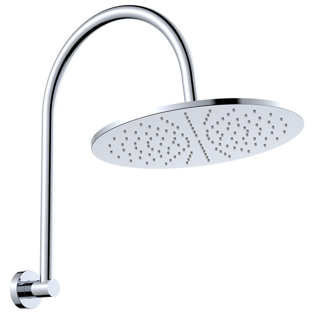 Empire Slim Curved Shower Arm Set - Chrome