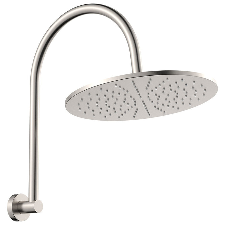 Empire Slim Curved Shower Arm Set - Brushed Nickel