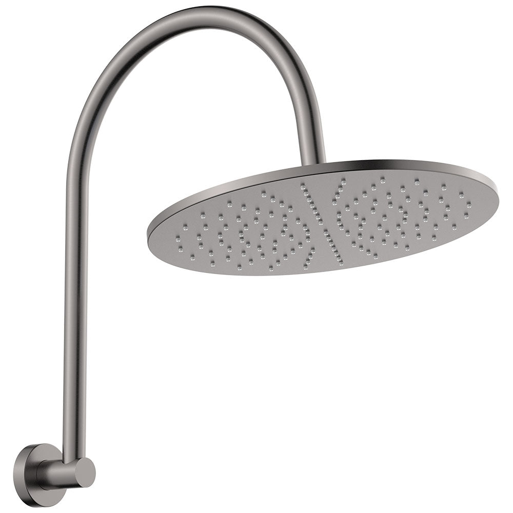 Empire Slim Curved Shower Arm Set - Gun Metal