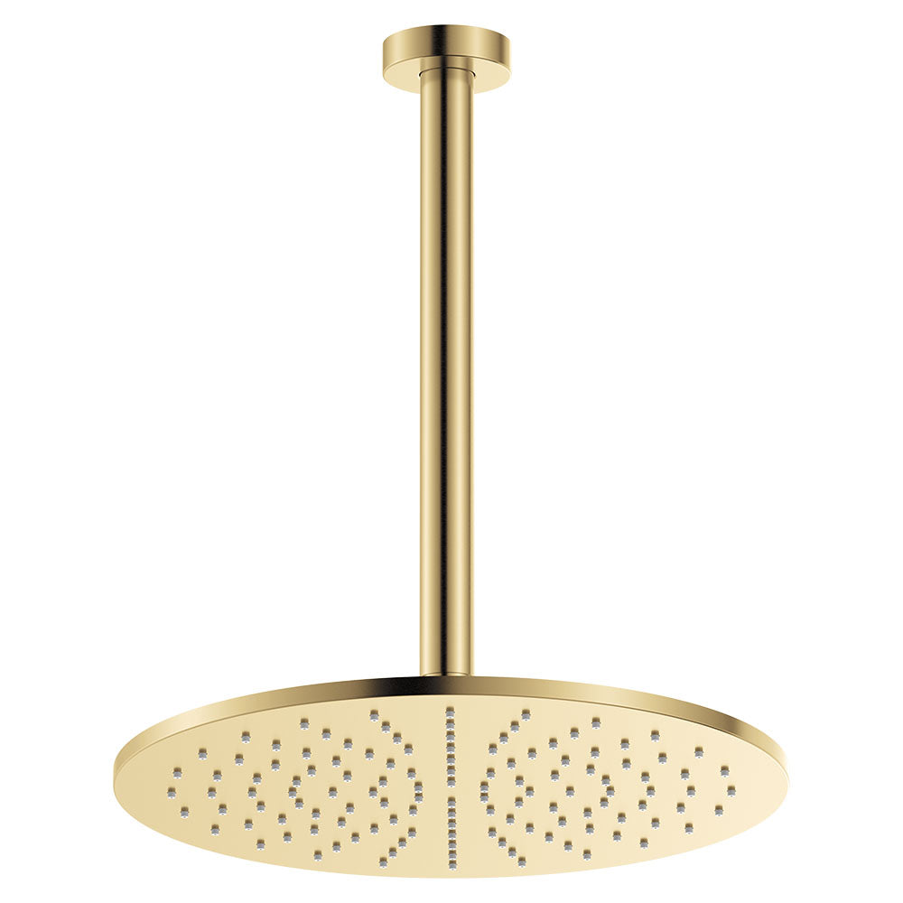 Empire Slim Ceiling Shower 300mm Head, 350mm Drop - Urban Brass