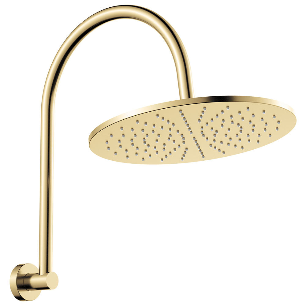 Empire Slim Curved Shower Arm Set - Urban Brass