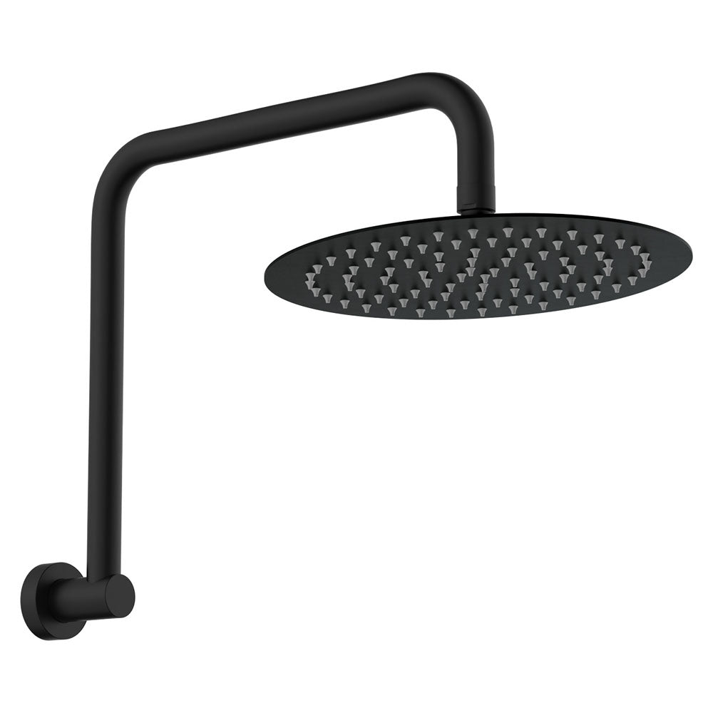 Kaya Gooseneck Shower Arm Set - Matte Black