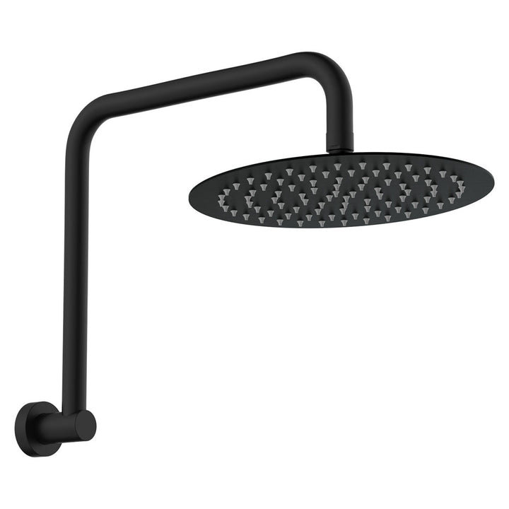 Kaya Gooseneck Shower Arm Set - Matte Black