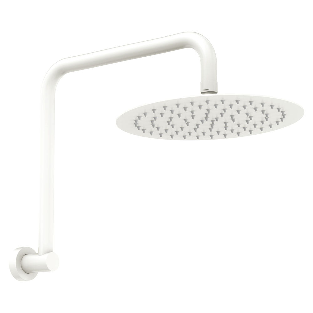 Kaya Gooseneck Shower Arm Set - Matte White