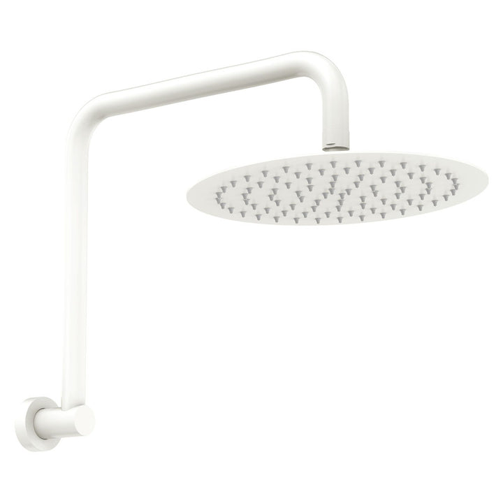 Kaya Gooseneck Shower Arm Set - Matte White