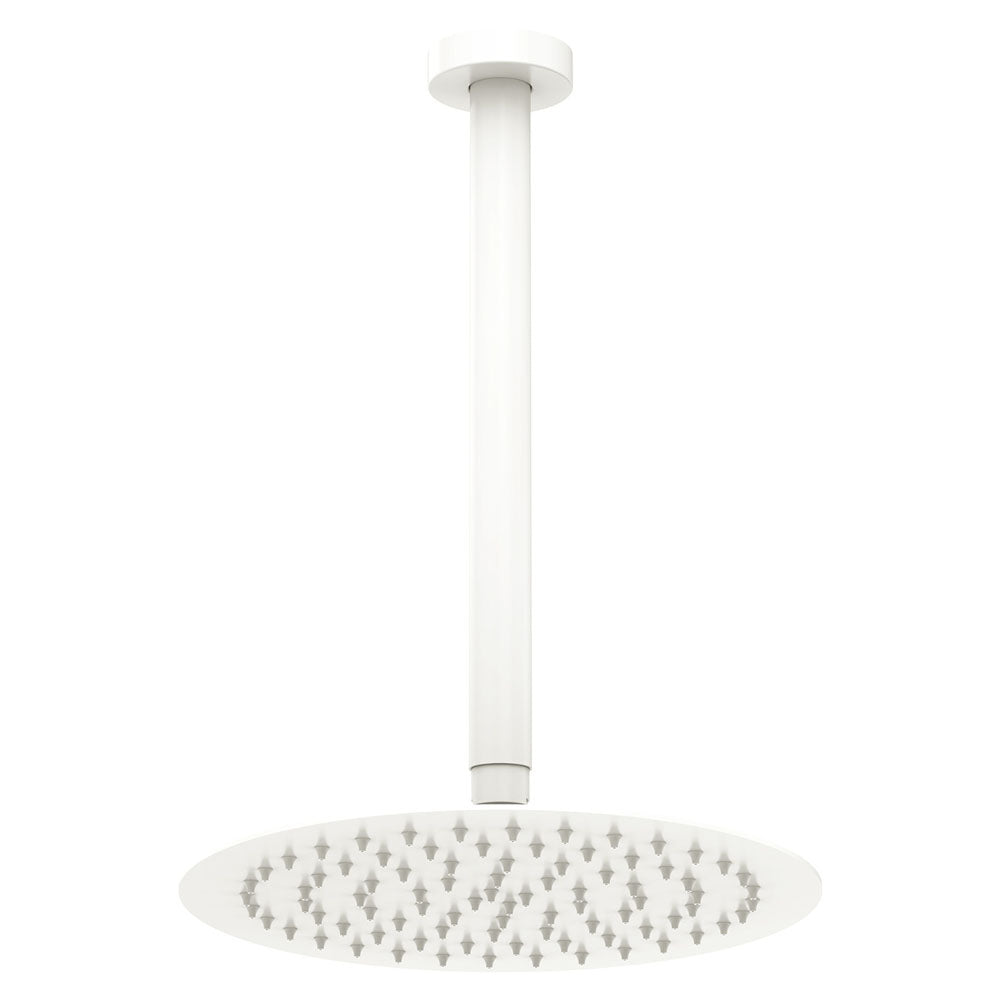 Kaya Ceiling Shower 250mm Head, 350mm Drop - Matte White